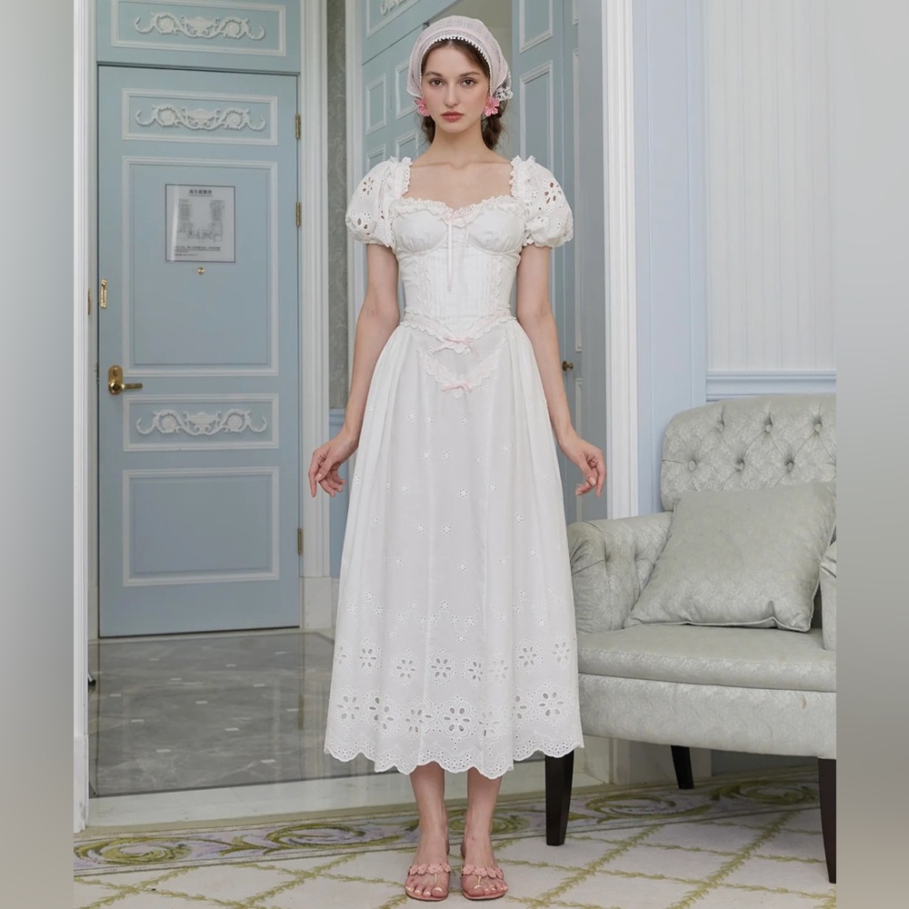 NWT Lacemade Cottagecore Marshmellow Corset Dress sz Small